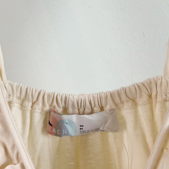 NEW Free People Valley Sleeveless Ruffle Front Mini Dress in Cream - Picture 4 of 5